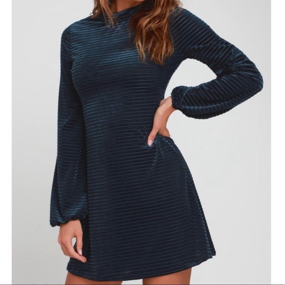 Lulus Velvet Dress - Picture 1 of 7